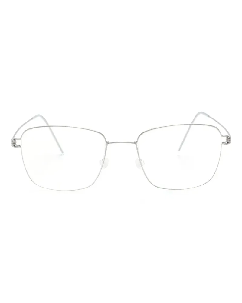 Lindberg Brille mit eckigem Gestell - Silber Silber