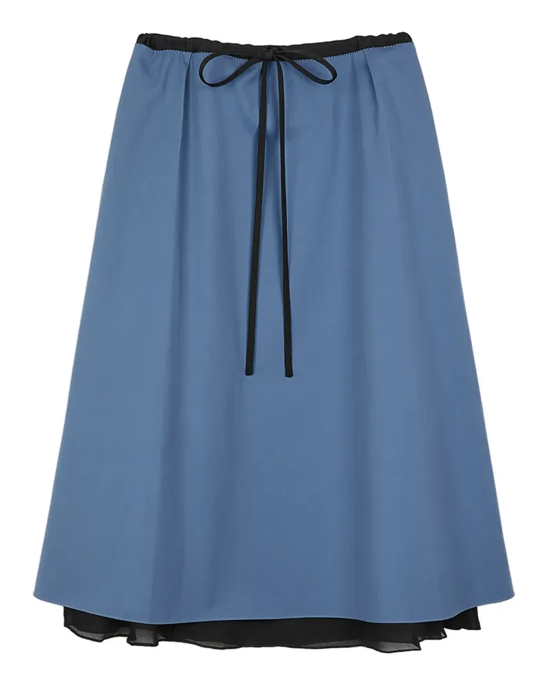 Ports 1961 Midirock mit Bindegürtel - Blau Blau