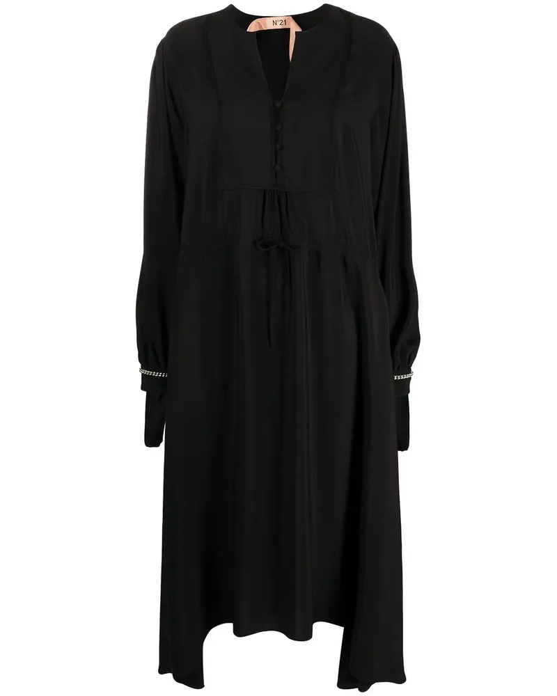 N° 21 Kleid mit Kette - Schwarz Schwarz