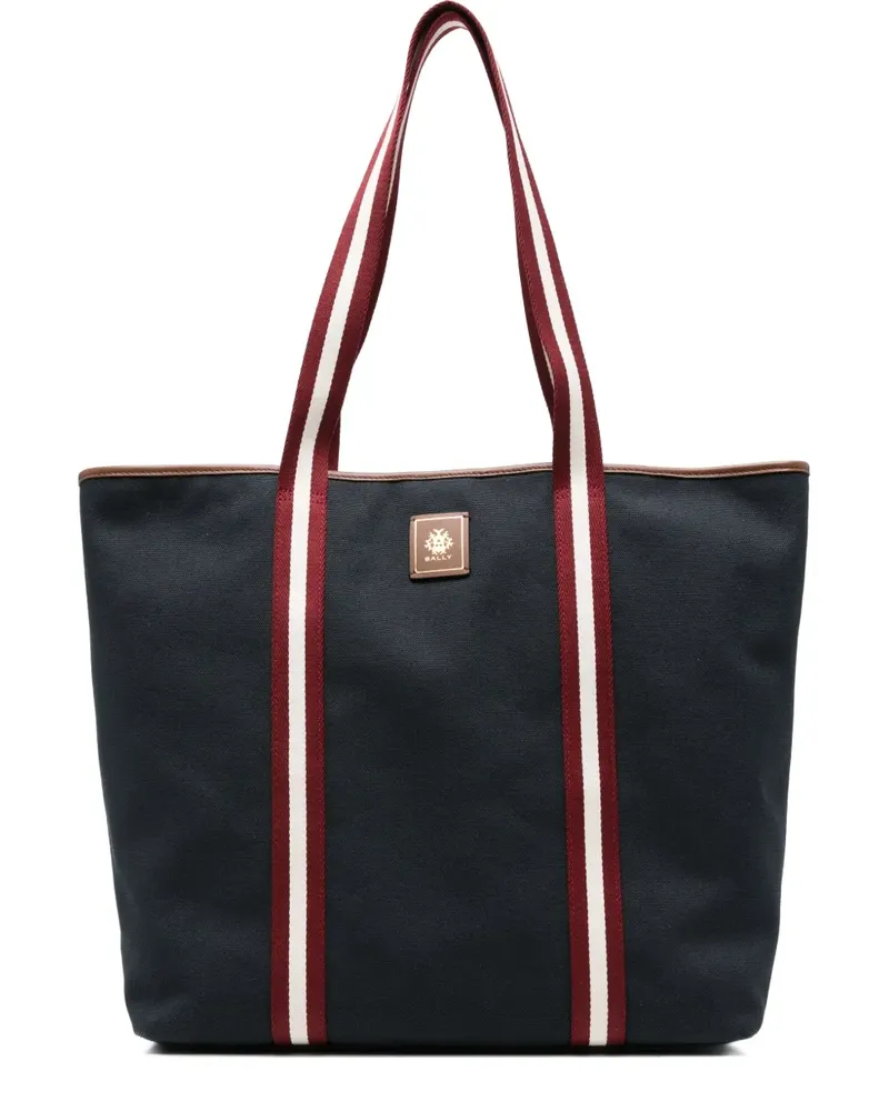 Bally Tote Bag mit gestreiftem Einsatz - Blau Blau