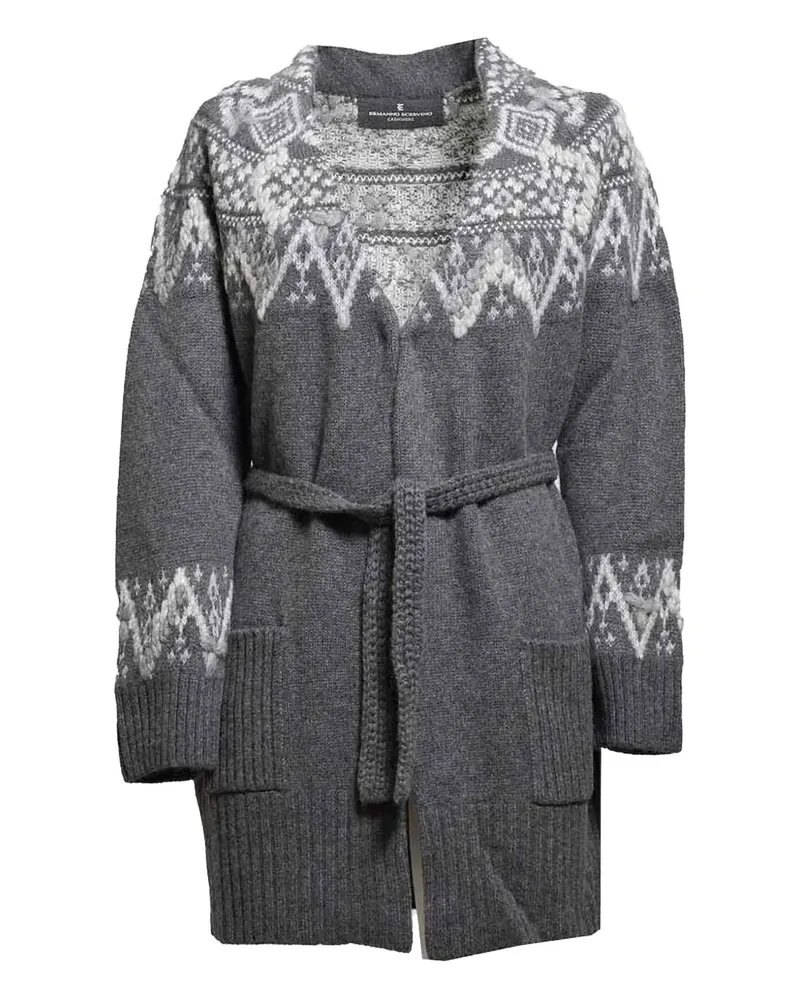 Ermanno Scervino Cardigan mit Fair-Isle-Muster - Grau Grau