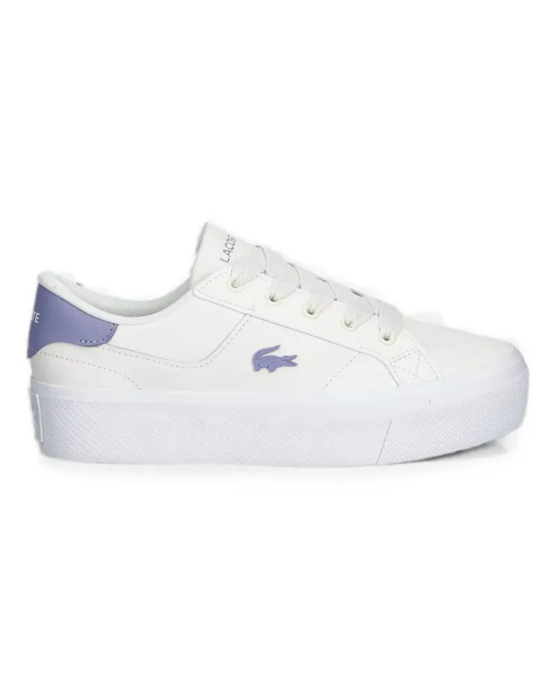 Lacoste logo-patch platform sneakers - Weiß Weiß