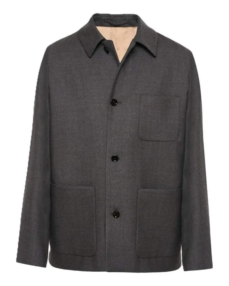 LARDINI Hemd mit geknöpfter Tasche - Grau Grau