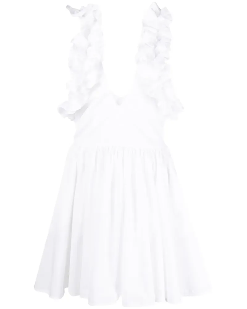 MSGM Ausgestelltes Kleid - Weiß Weiß