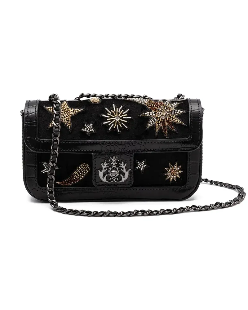 ISLA Mittelgroße Anne Schultertasche - Schwarz Schwarz