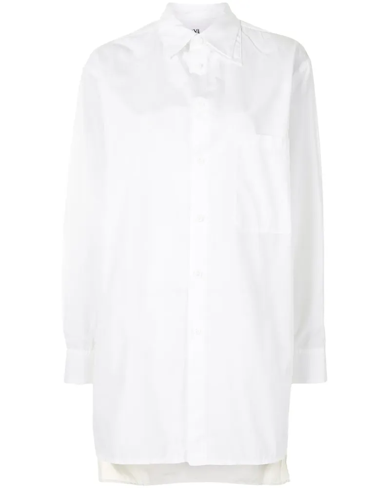 Yohji Yamamoto Langes Hemd - Weiß Weiß