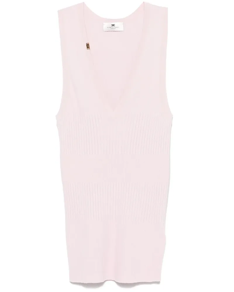 Elisabetta Franchi Geripptes Tanktop - Rosa Rosa
