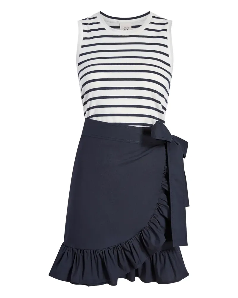 Cinq à Sept Gestreiftes Dahlia Kleid - Blau Blau