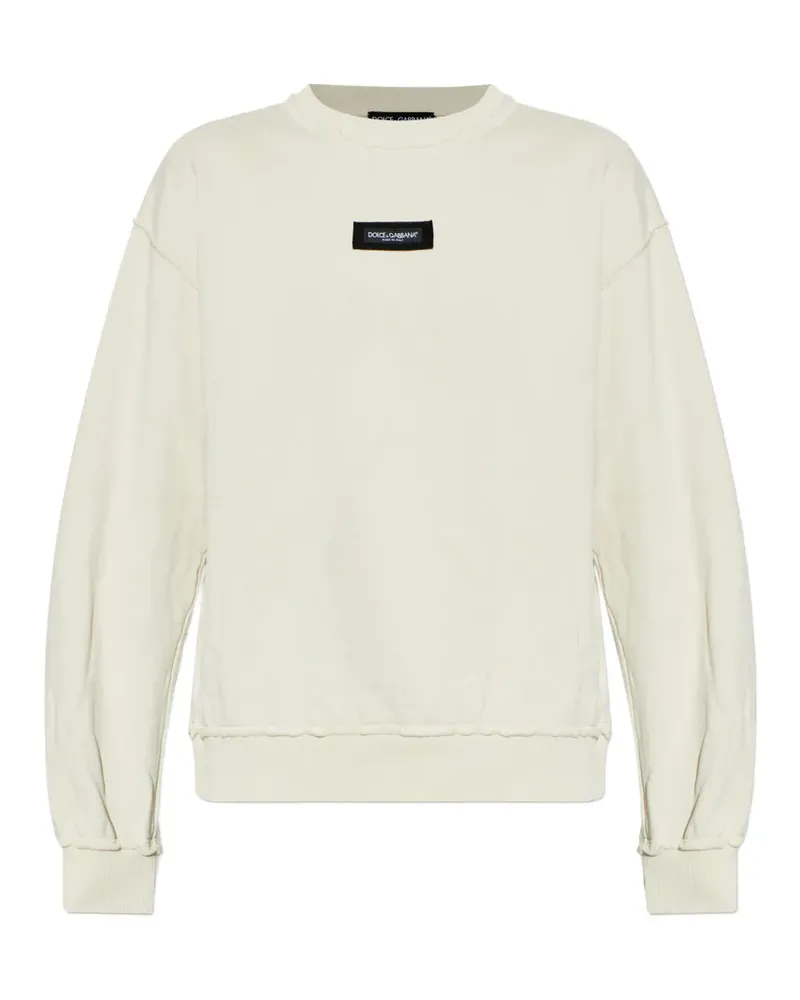 Dolce & Gabbana raw-trim sweatshirt - Nude Nude