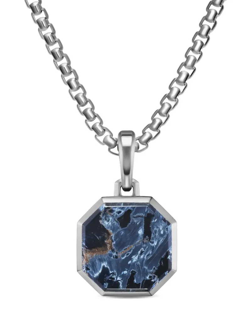 David Yurman Amulett aus Sterlingsilber mit Pietersit Silber