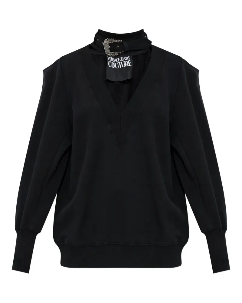 Versace Jeans Sweatshirt mit Schnallendetail - Schwarz Schwarz