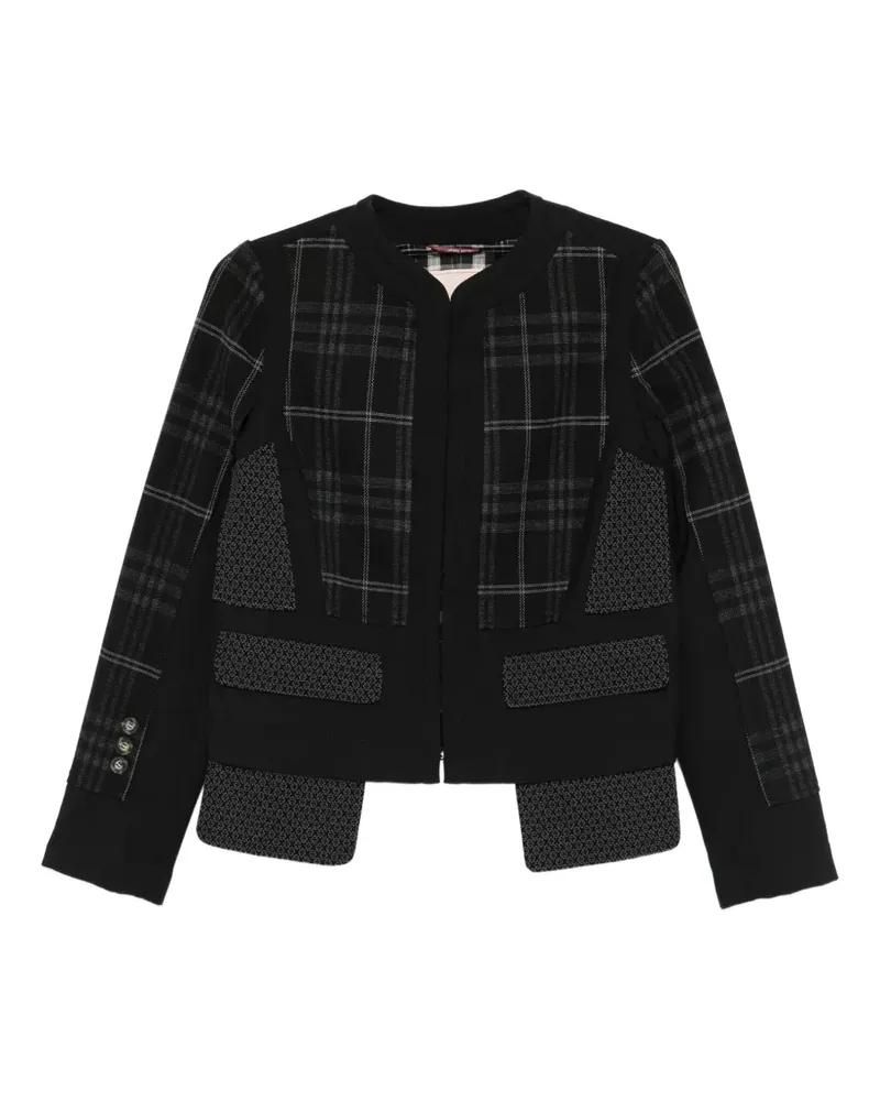 Antonio Marras plaid panelled jacket - Schwarz Schwarz
