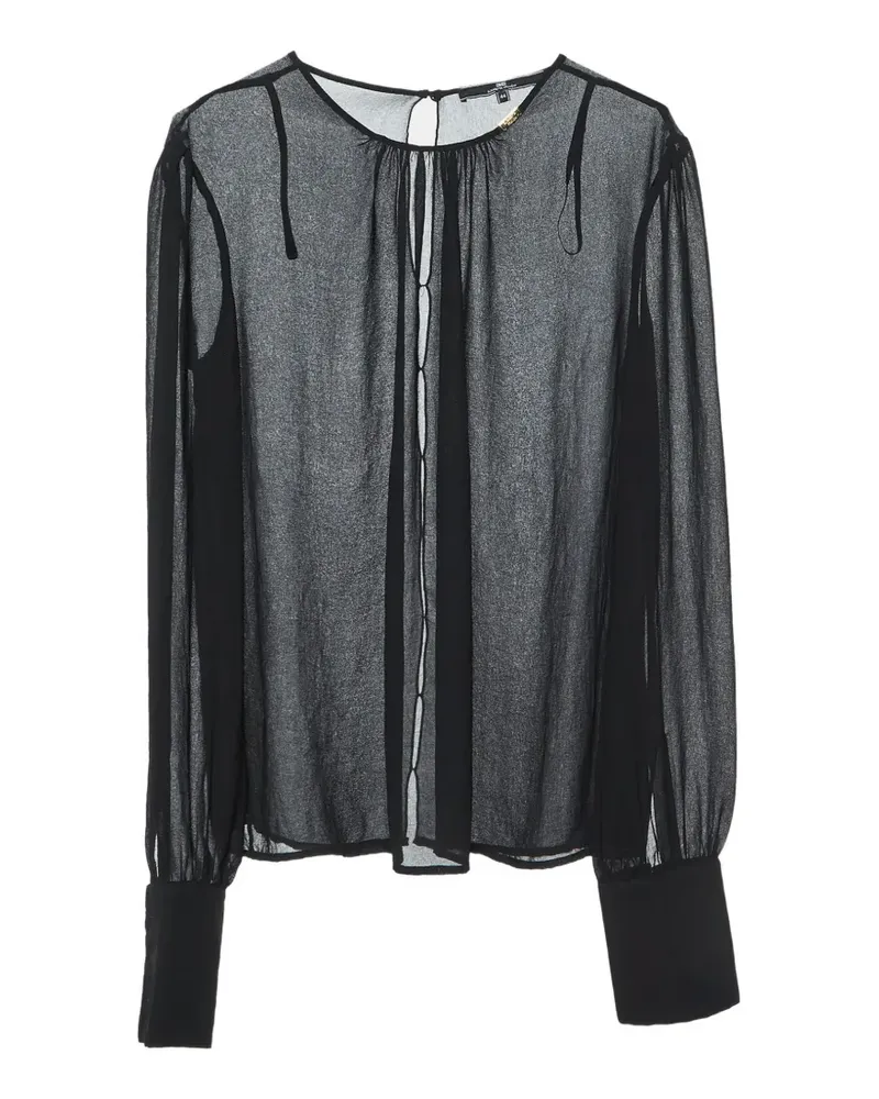 Elisabetta Franchi slit-detail blouse - Schwarz Schwarz