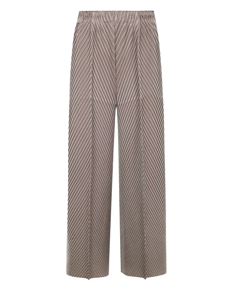 Issey Miyake Wide-Leg-Hose mit Bundfalten - Braun Braun