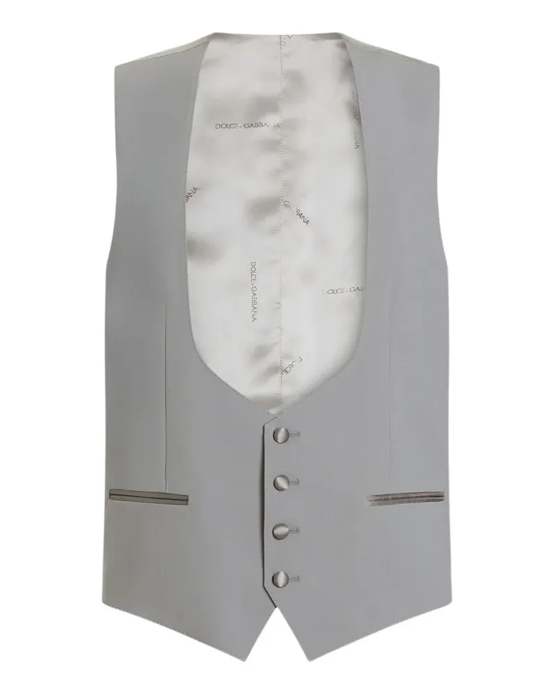 Dolce & Gabbana Gerippter Smoking-Pullunder - Grau Grau