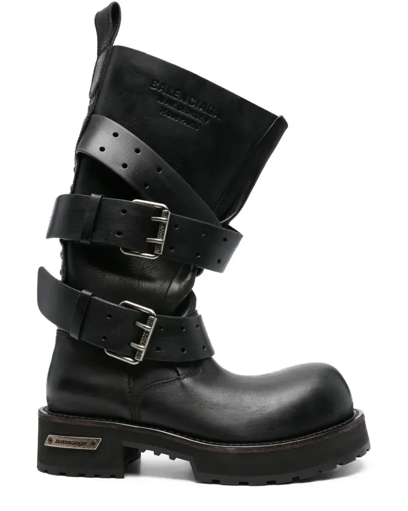 Balenciaga Venom Stiefel mit Schnallenriemen - Schwarz Schwarz