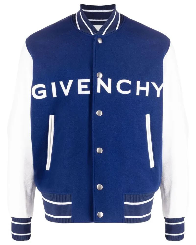 Givenchy Collegejacke mit Logo-Print - Blau Blau