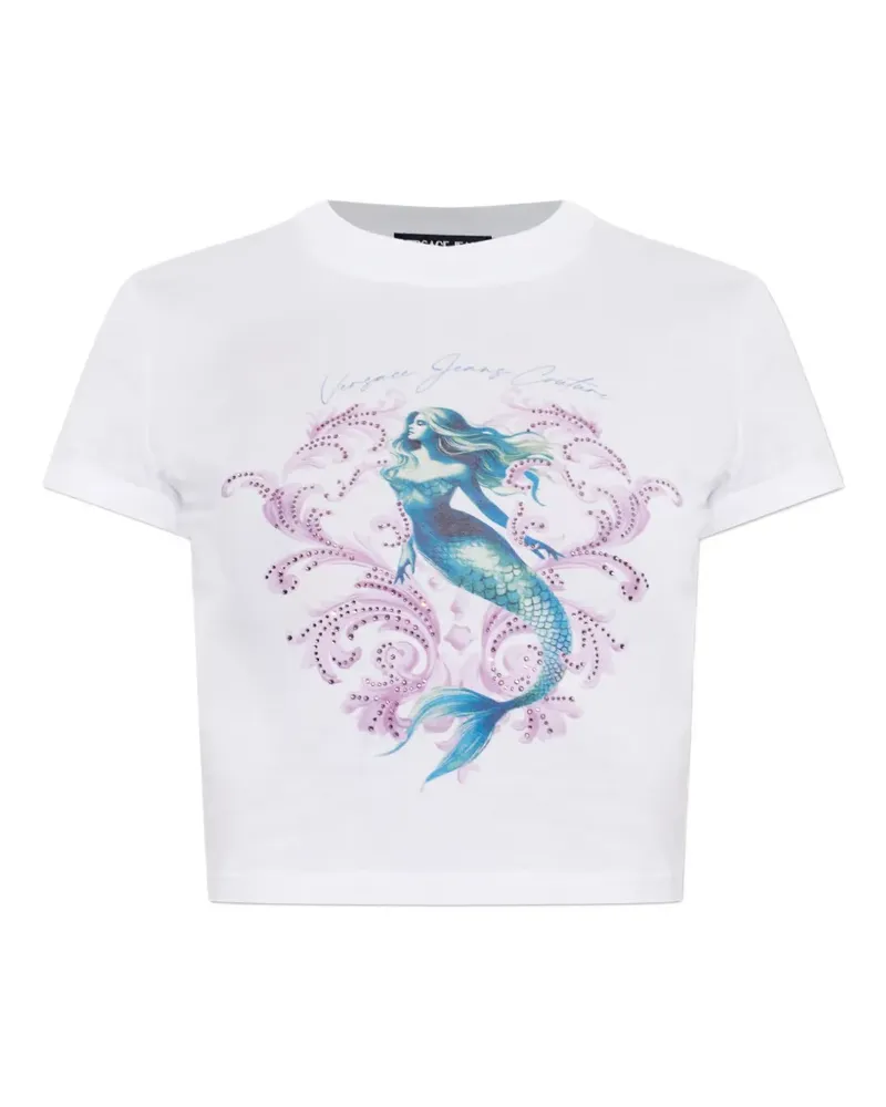 Versace Jeans mermaid graphic T-shirt - Weiß Weiß