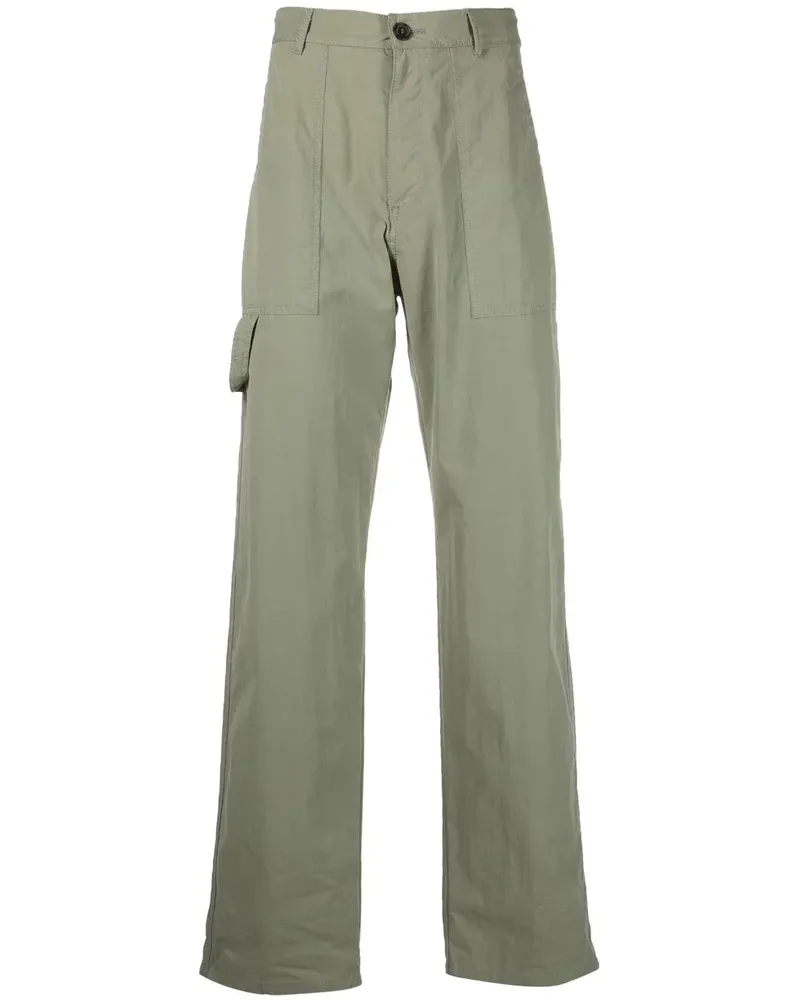 Philippe Model Halbhohe Straight-Leg-Hose - Grün Grün