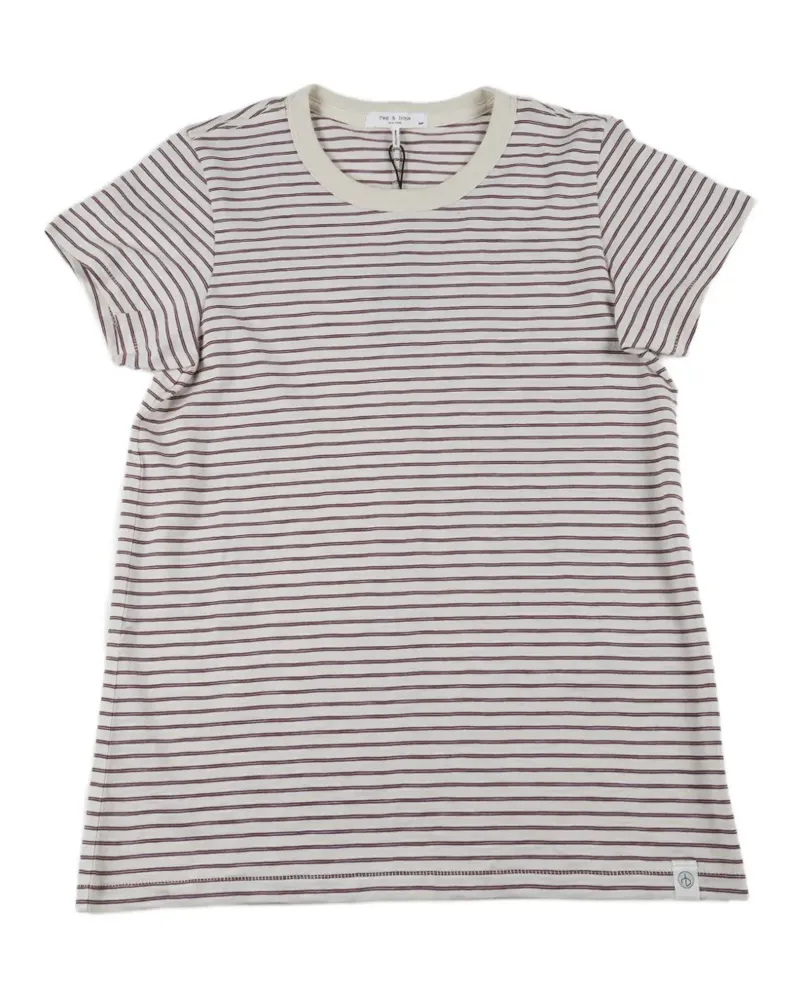 Rag & Bone Slub striped T-shirt - Nude Nude