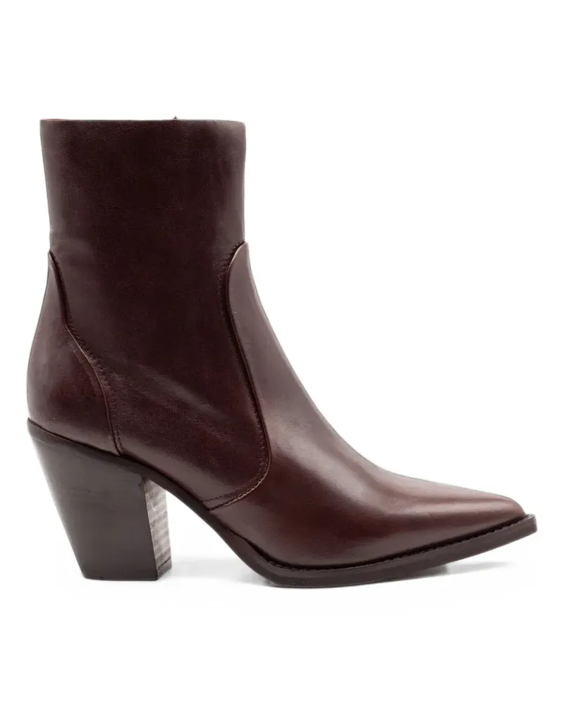 Julie Dee pointed-toe leather ankle boots - Braun Braun
