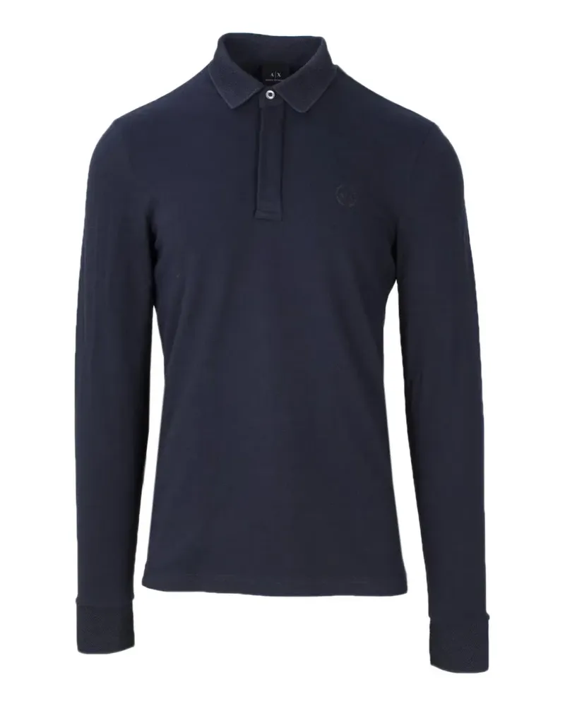 Armani Exchange Poloshirt mit Logo-Stickerei - Blau Blau
