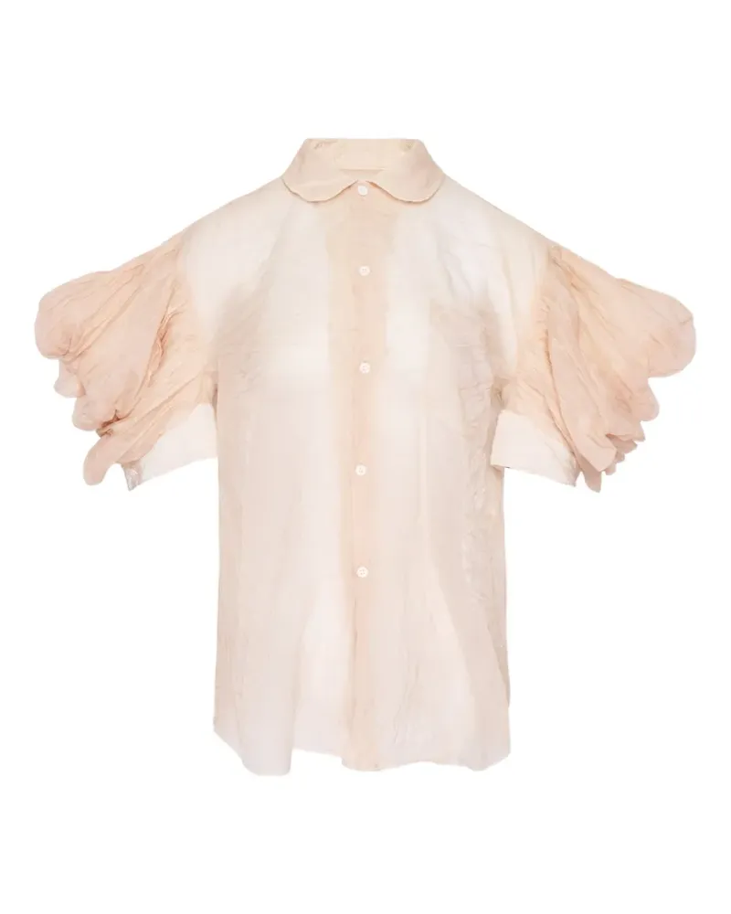 Comme des Garçons ruffled-detail shirt - Nude Nude