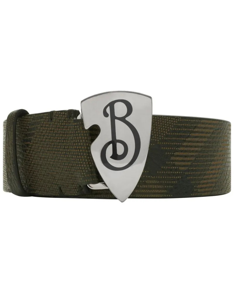 Burberry Karierter B Shield Gürtel - Braun Braun