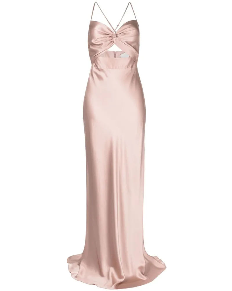 mason by michelle mason Maxikleid aus Seide mit Twist-Detail - Rosa Rosa