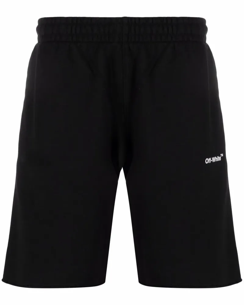 OFF-WHITE Joggingshorts mit Caravaggio-Print - Schwarz Schwarz