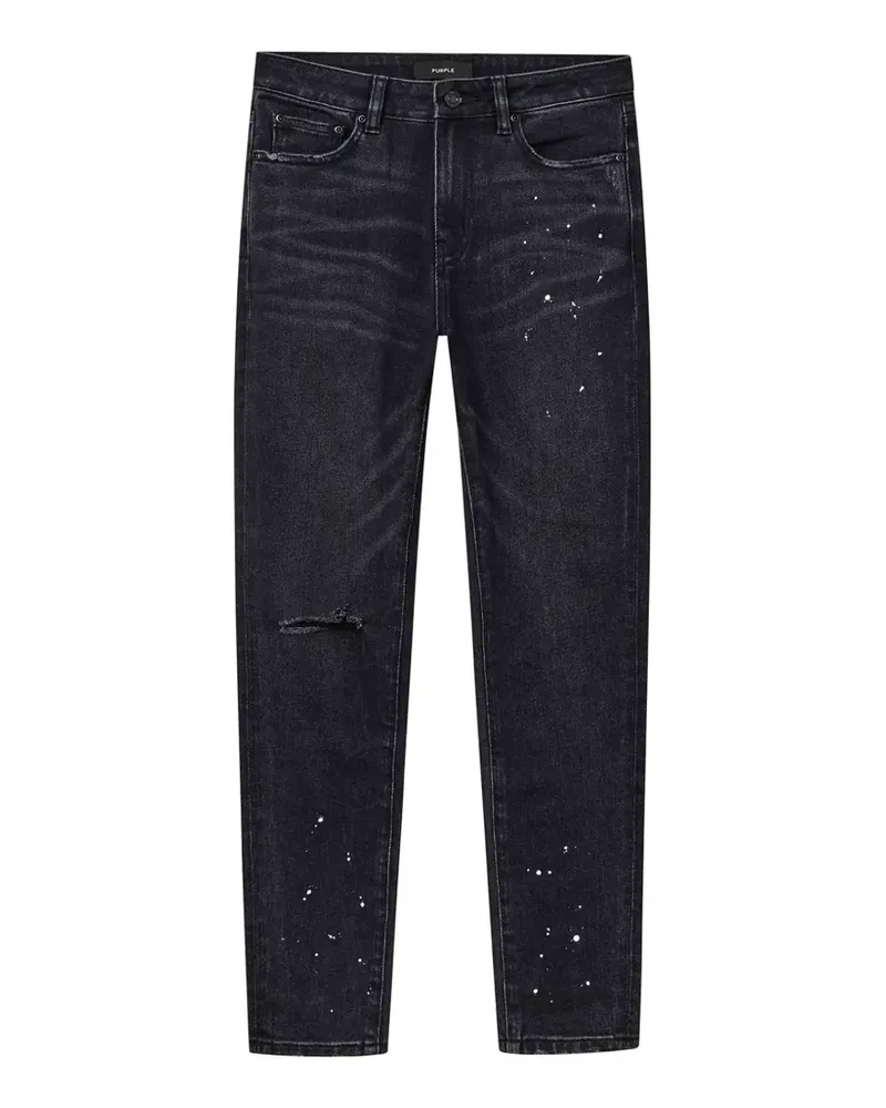 PURPLE BRAND paint-splatter skinny jeans - Schwarz Schwarz