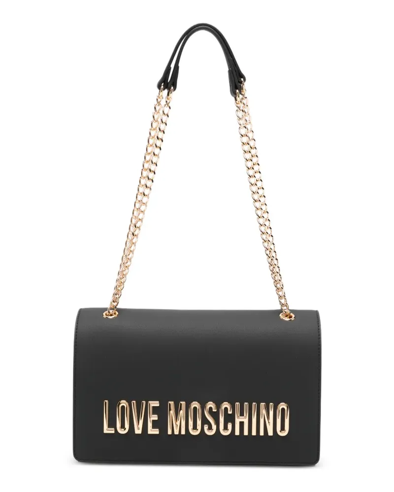Moschino chain logo-detail shoulder bag - Schwarz Schwarz