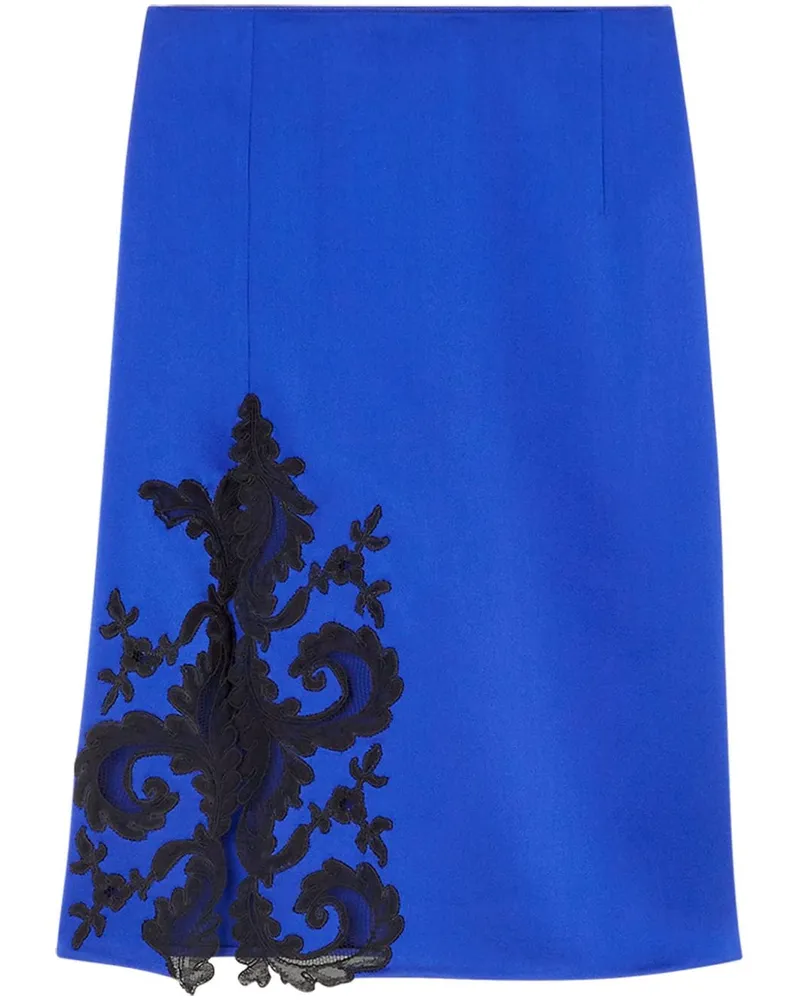 Versace Midikleid aus Barocco-Spitze - Blau Blau
