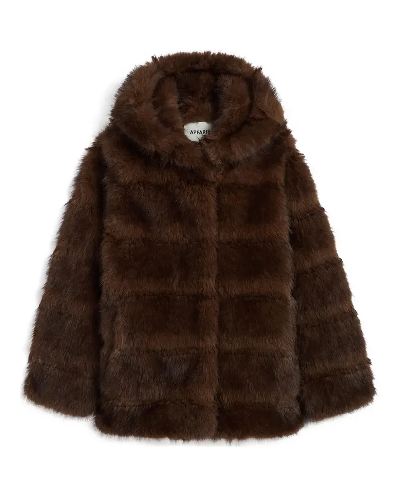 APPARIS Cel Kapuzenjacke aus Faux Fur - Braun Braun