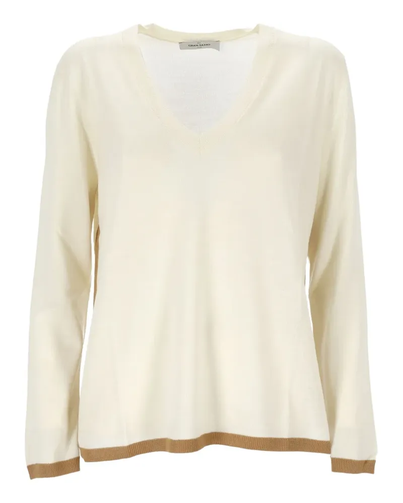 Gran Sasso Klassischer Pullover - Weiß Weiß