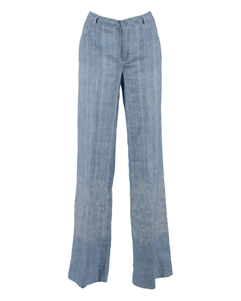 Ermanno Scervino Hose aus Leinen - Blau Blau