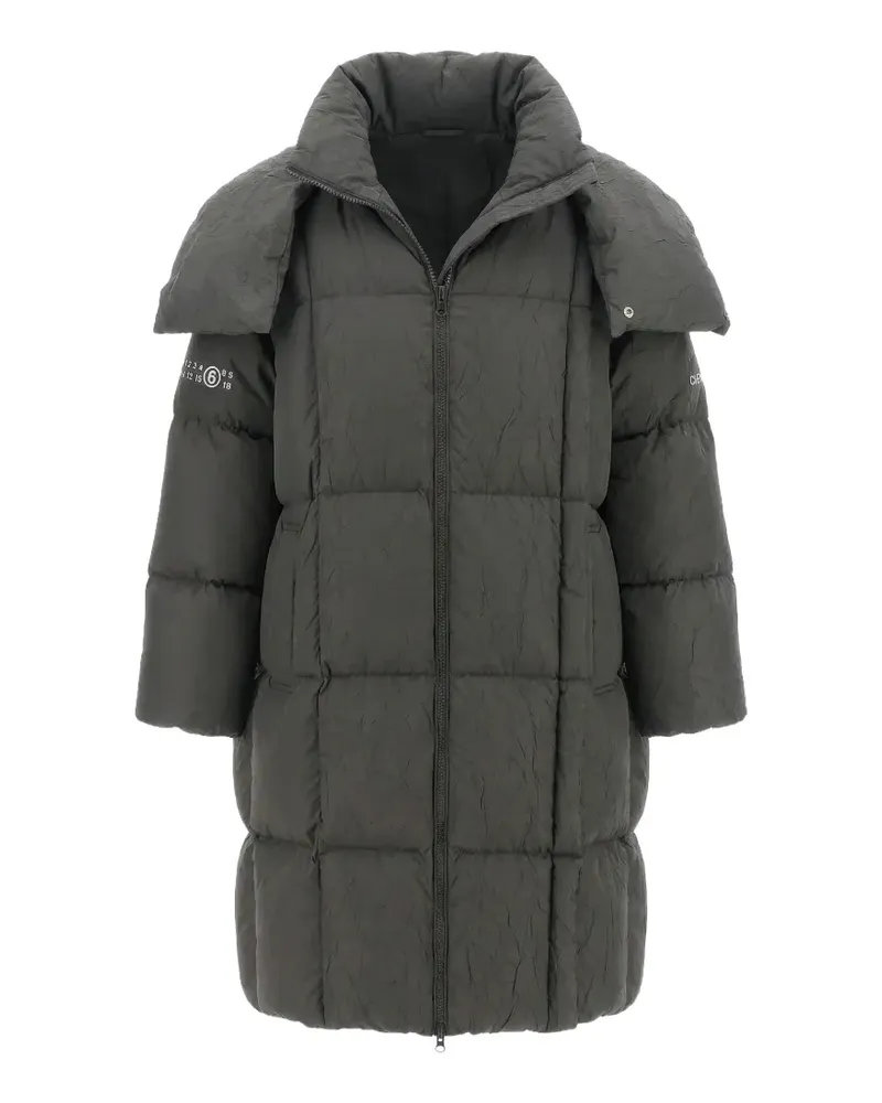 Maison Margiela quilted hooded puffer coat - Grau Grau