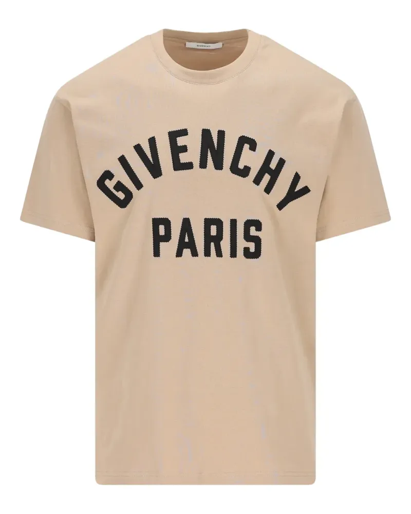 Givenchy T-Shirt mit Ripsbandapplikation - Nude Nude