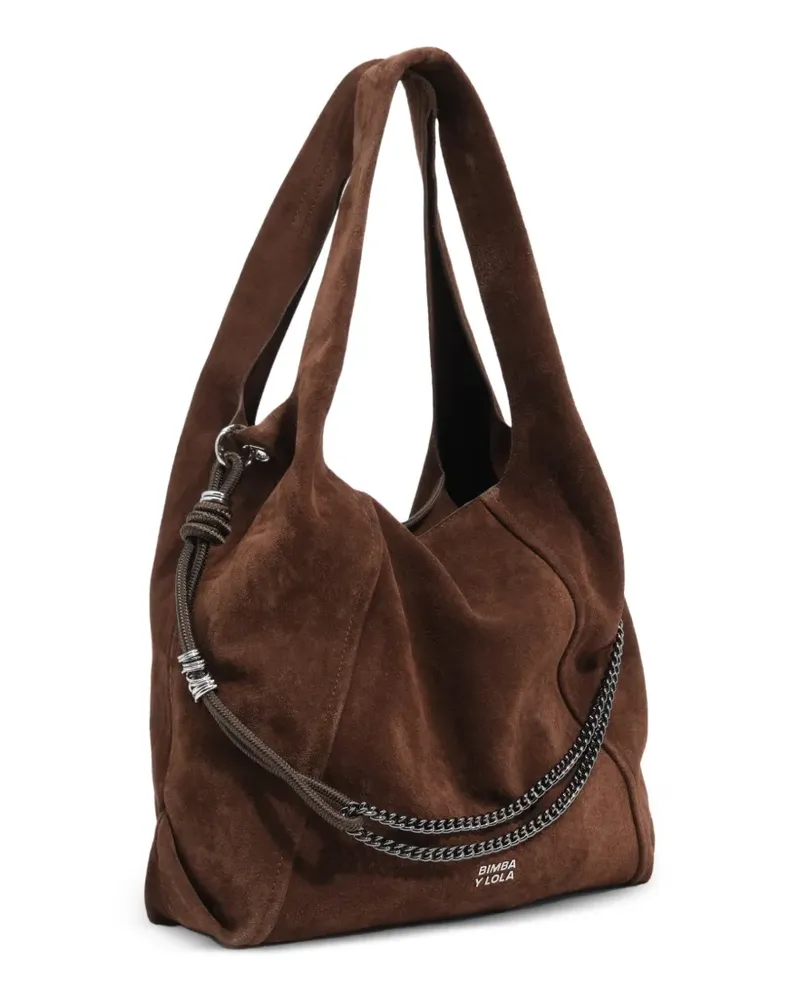 BIMBA Y LOLA Große Coffee Papiertasche aus Wildleder - Braun Braun