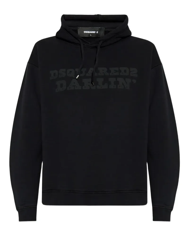 Dsquared2 Hoodie mit Logo-Print - Schwarz Schwarz