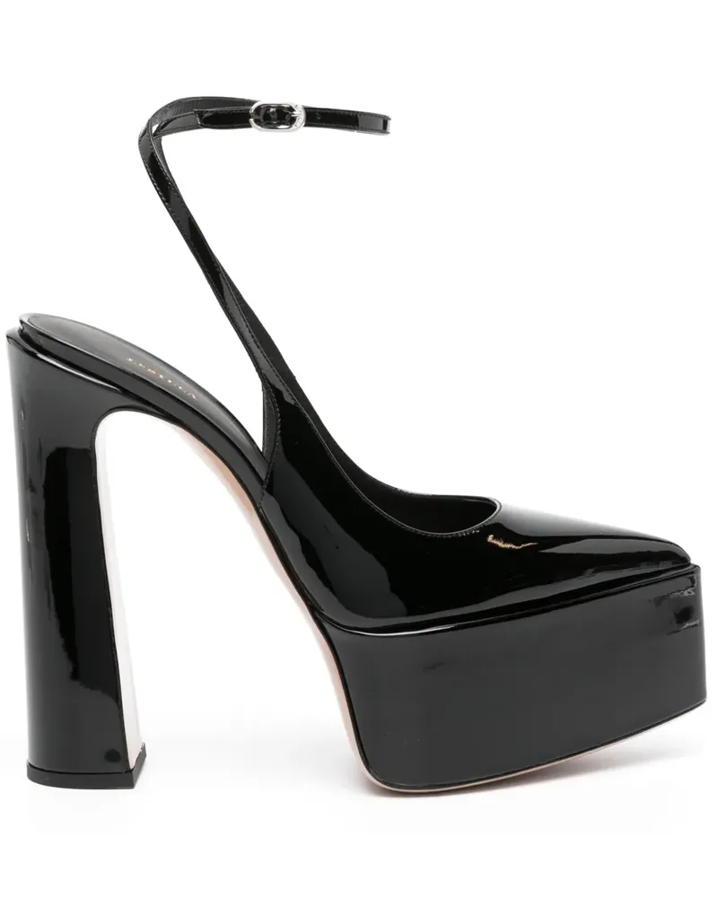 Le Silla Nina Pumps aus Lackleder 165mm - Schwarz Schwarz