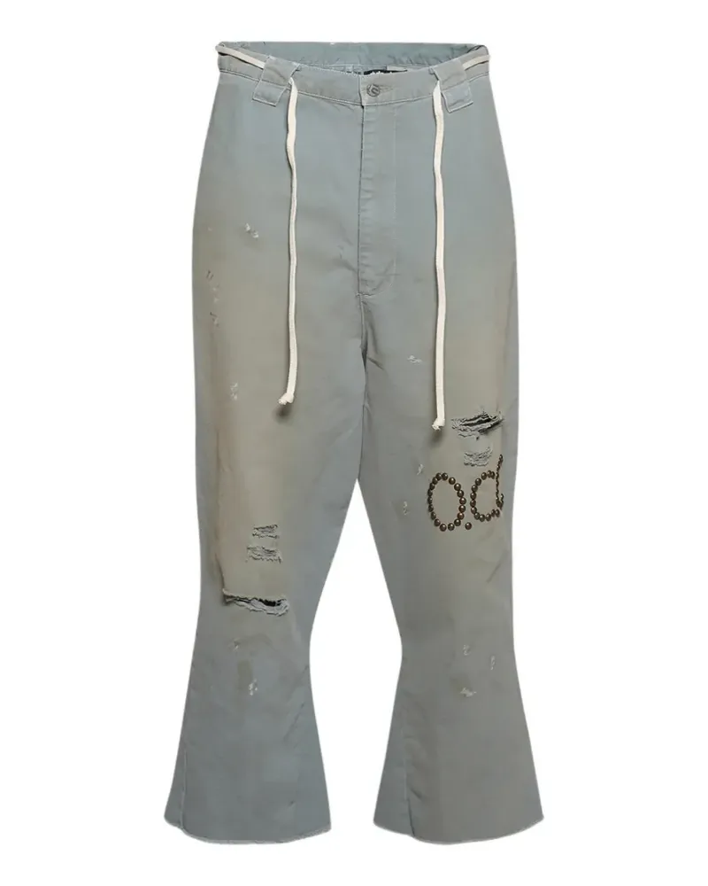 RRR123 Raw He Hose im Distressed-Look - Grau Grau