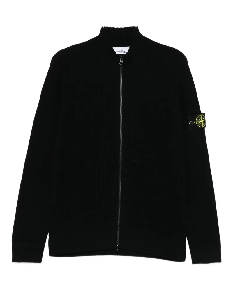 Stone Island virgin wool cardigan - Schwarz Schwarz