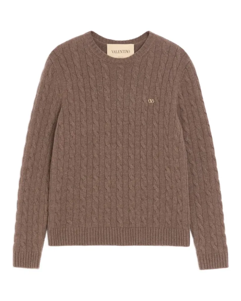 Valentino Garavani Pullover aus Kaschmir mit VLogo - Braun Braun