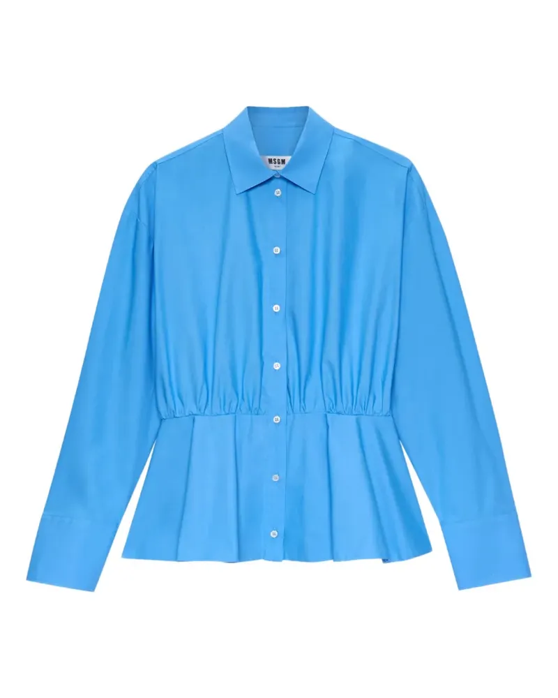 MSGM gathered shirt - Blau Blau