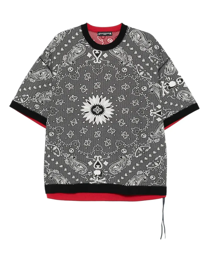 Mastermind World T-Shirt mit grafischer Stickerei - Schwarz Schwarz