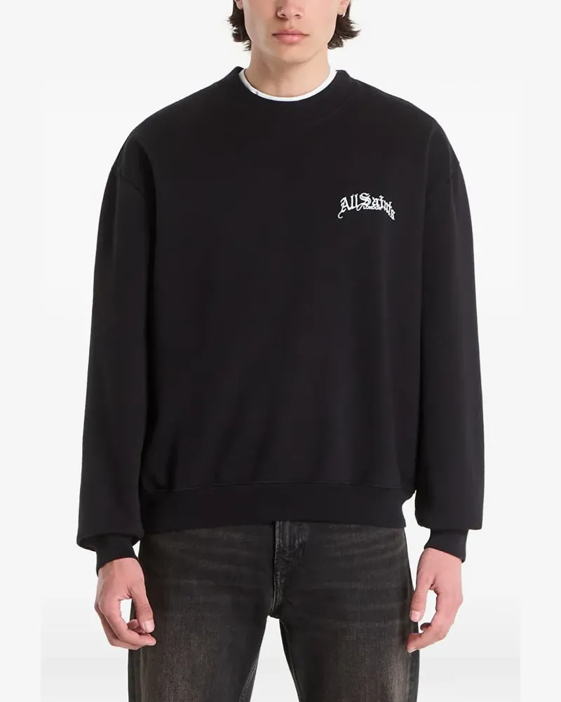 AllSaints logo-print sweater - Schwarz Schwarz