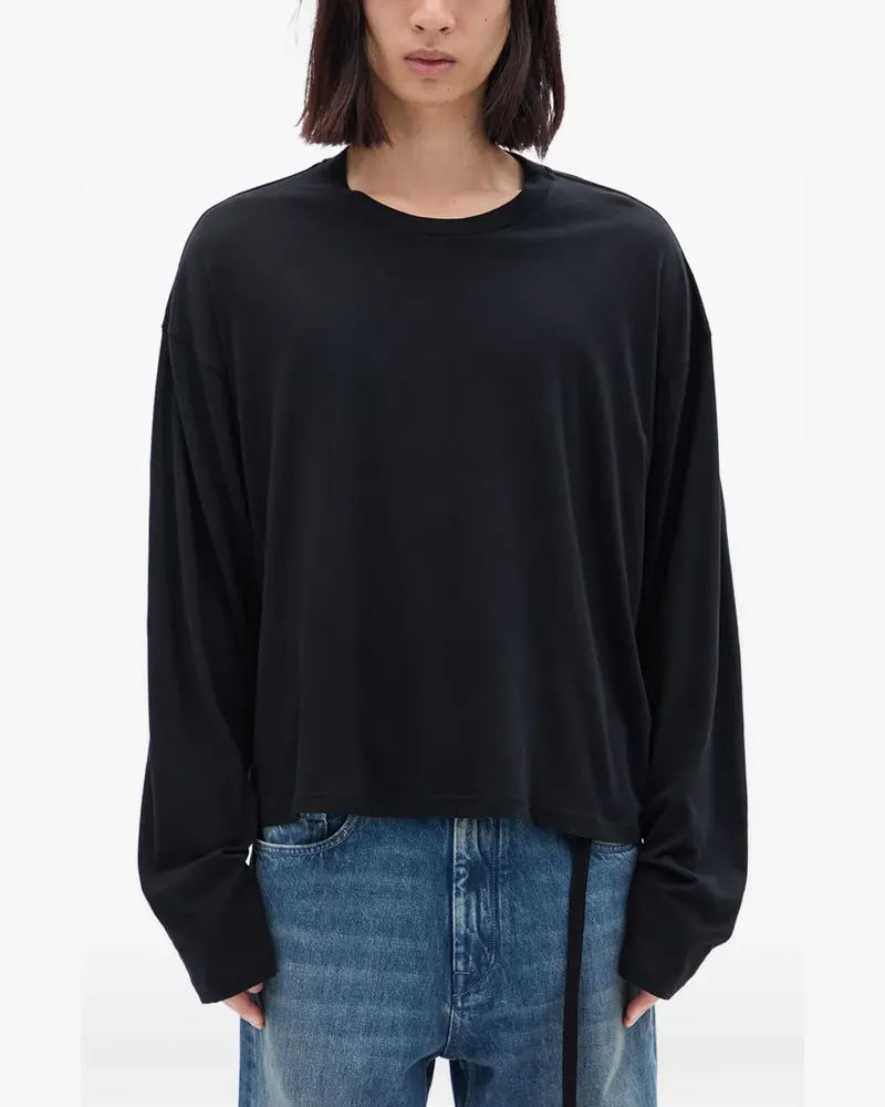 Ann Demeulemeester T-Shirt mit Schnürung - Schwarz Schwarz