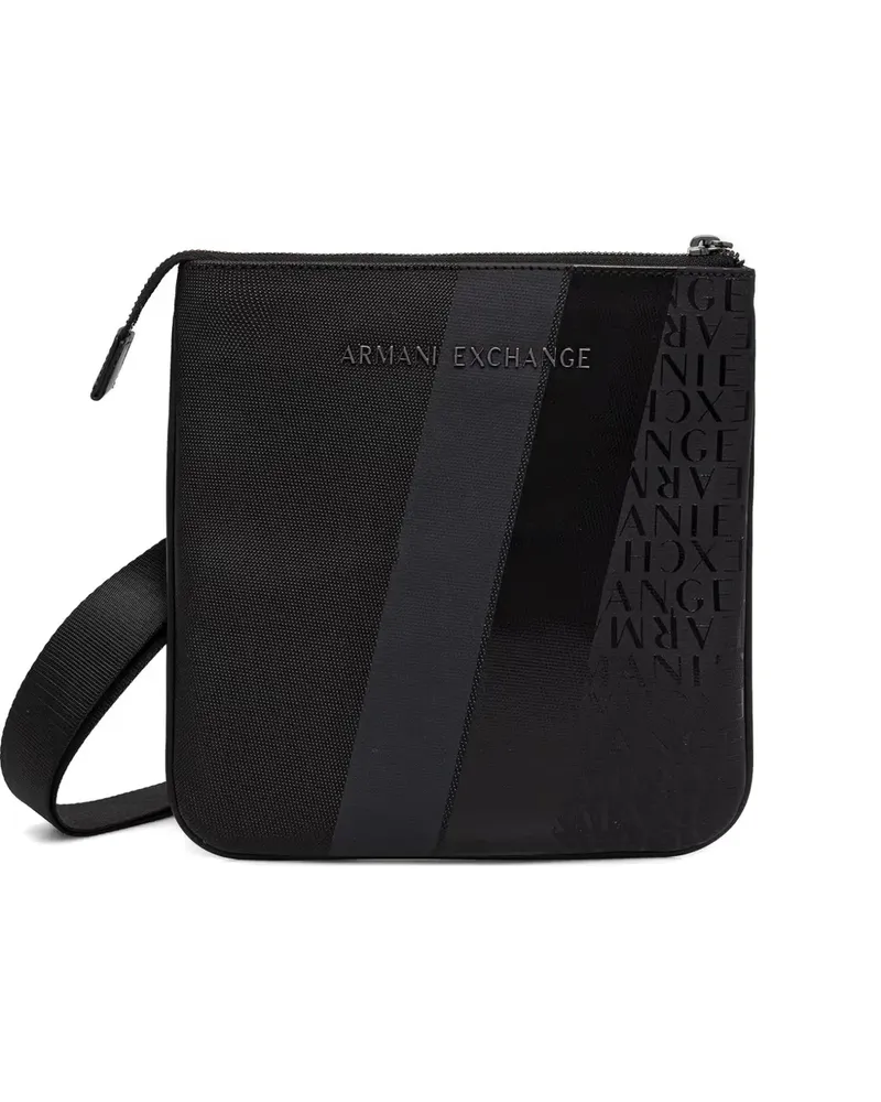 Armani Exchange logo-plaque messenger bag - Schwarz Schwarz