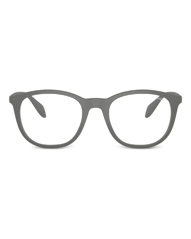 Emporio Armani Ovale Sonnenbrille mit Clip-on-Gläsern - Grau Grau